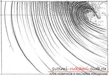 Урок рисования морской волны. Фото №9