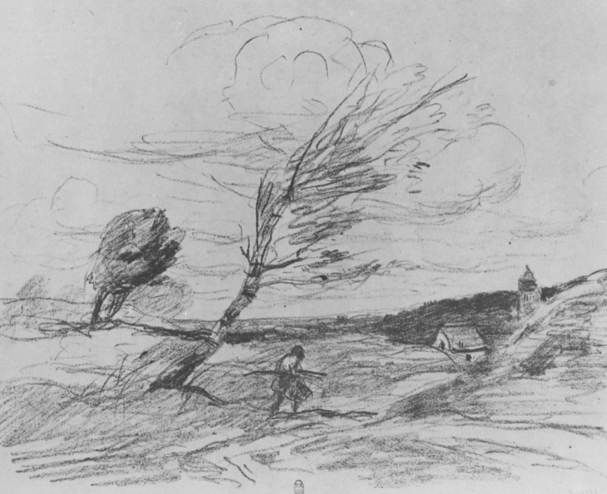 Камиль коро. Порыв ветра. 1864.