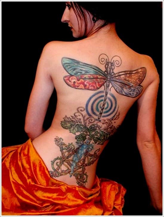 dragonfly back tattoo