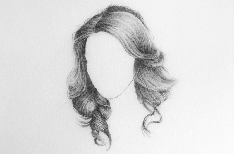 Drawing hair with pencil