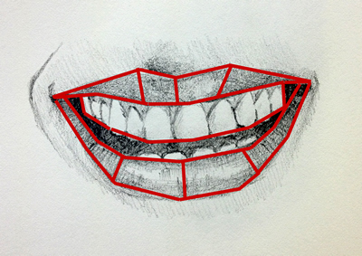How to draw mouth with planes