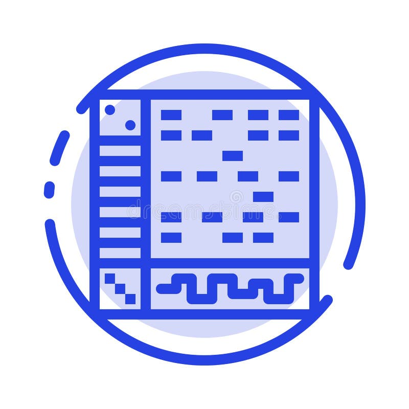 Ableton, Application, Audio, Computer, Draw Blue Dotted Line Line Icon vector illustration Ableton, Application, Audio, Computer, Draw Blue Dotted Line Line Icon vector illustration