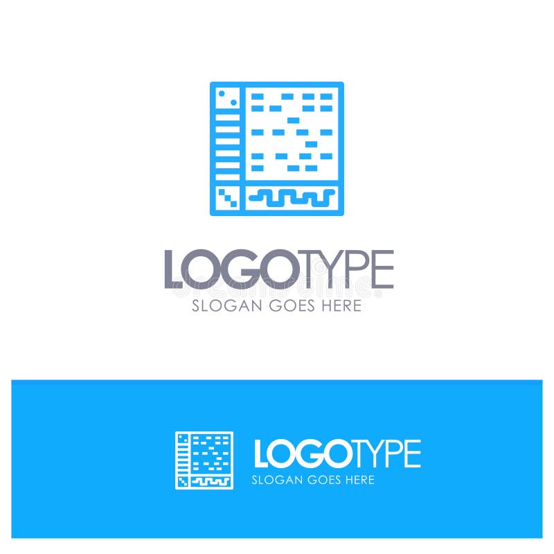 Ableton, Application, Audio, Computer, Draw Blue outLine Logo with place for tagline royalty free illustration Ableton, Application, Audio, Computer, Draw Blue outLine Logo with place for tagline royalty free illustration