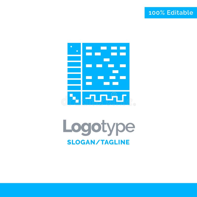 Ableton, Application, Audio, Computer, Draw Blue Solid Logo Template. Place for Tagline vector illustration Ableton, Application, Audio, Computer, Draw Blue Solid Logo Template. Place for Tagline vector illustration