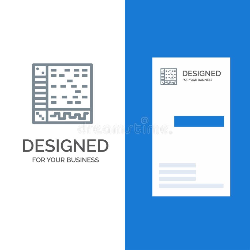 Ableton, Application, Audio, Computer, Draw Grey Logo Design and Business Card Template royalty free illustration Ableton, Application, Audio, Computer, Draw Grey Logo Design and Business Card Template royalty free illustration