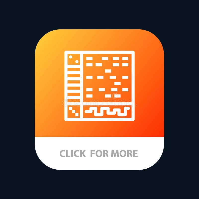Ableton, Application, Audio, Computer, Draw Mobile App Button. Android and IOS Line Version royalty free illustration Ableton, Application, Audio, Computer, Draw Mobile App Button. Android and IOS Line Version royalty free illustration