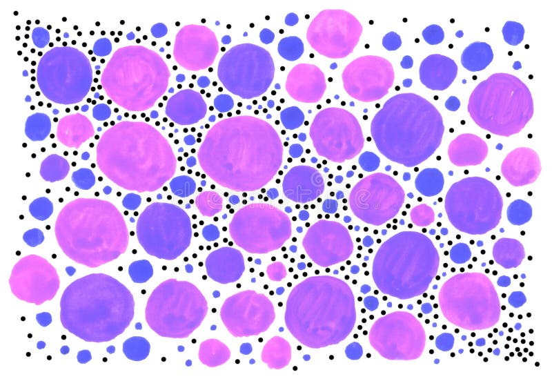 Abstract background of circles. Brush, marker, watercolor, pencil drawing stroke. Children, sketch, doodle, hand drawn. Abstract background of circles. Brush royalty free illustration