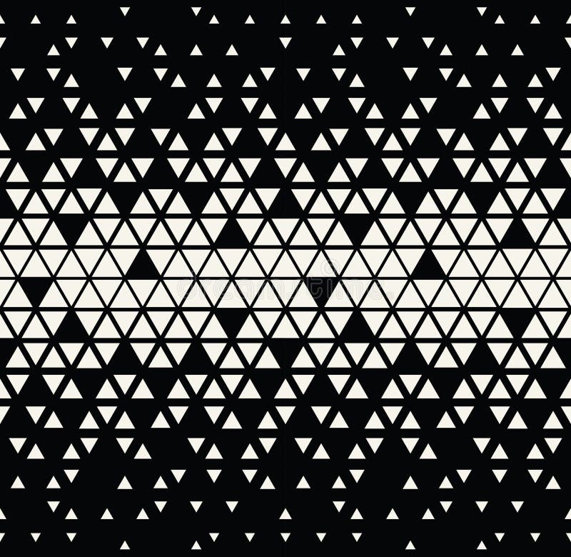 Abstract geometric black and white graphic design triangle halftone pattern vector illustration