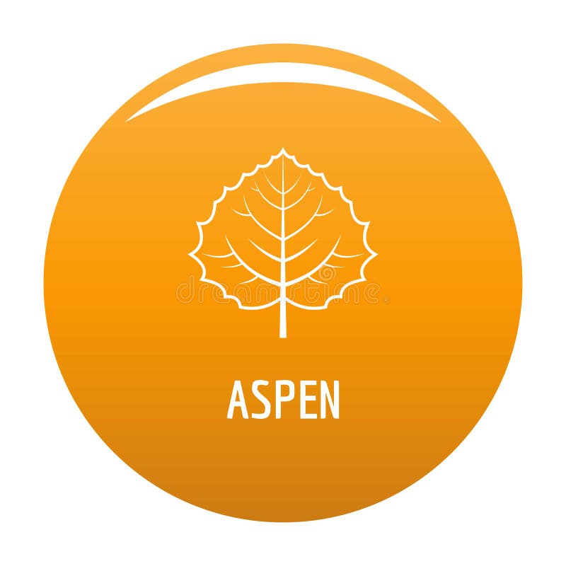 Aspen leaf icon vector orange. Aspen leaf icon. Simple illustration of aspen leaf vector icon for any design orange royalty free illustration Aspen leaf icon vector orange. Aspen leaf icon. Simple illustration of aspen leaf vector icon for any design orange royalty free illustration