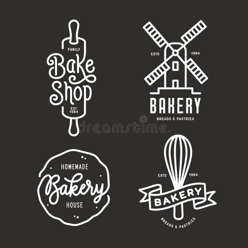 Bakery emblems set. Vector vintage illustration. vector illustration Bakery emblems set. Vector vintage illustration. vector illustration