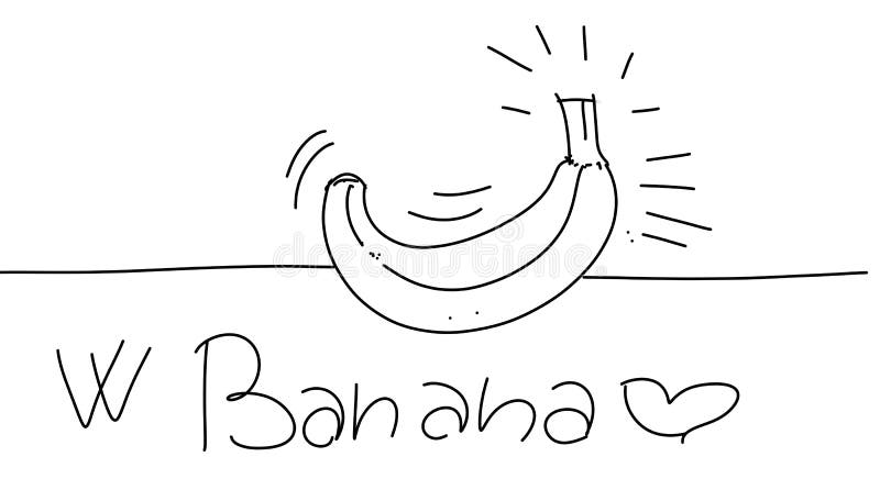 Banana stylized comic book style humorist drawings. Stylized comic book style humorist drawings vector illustration