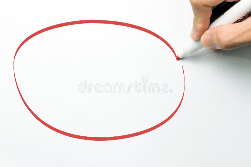 Big red circle stock image