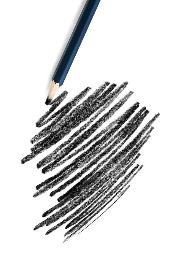 Black pencil drawing stock photography
