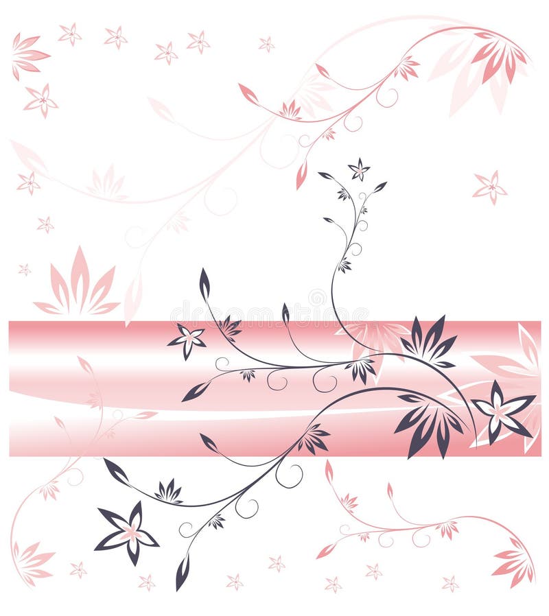 Branch in lilac and pink tones. Figure in the form of the stylized branch in lilac and pink tones on a white background. It can be used in the form of a vector illustration