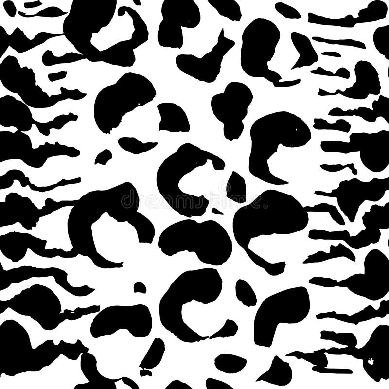 Brush painted leopard seamless pattern. Black and white tiger grunge background. Brush painted leopard seamless pattern. Black and white tiger grunge background stock illustration Brush painted leopard seamless pattern. Black and white tiger grunge background. Brush painted leopard seamless pattern. Black and white tiger grunge background stock illustration