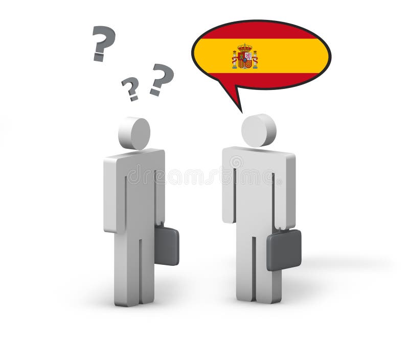 Business Spanish Language Concept vector illustration