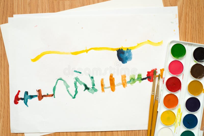 House road and summer landscape, children`s drawing with colored pencils and watercolors. Children`s drawing with colored pencils and watercolors. house road and royalty free stock photo House road and summer landscape, children`s drawing with colored pencils and watercolors. Children`s drawing with colored pencils and watercolors. house road and royalty free stock photo