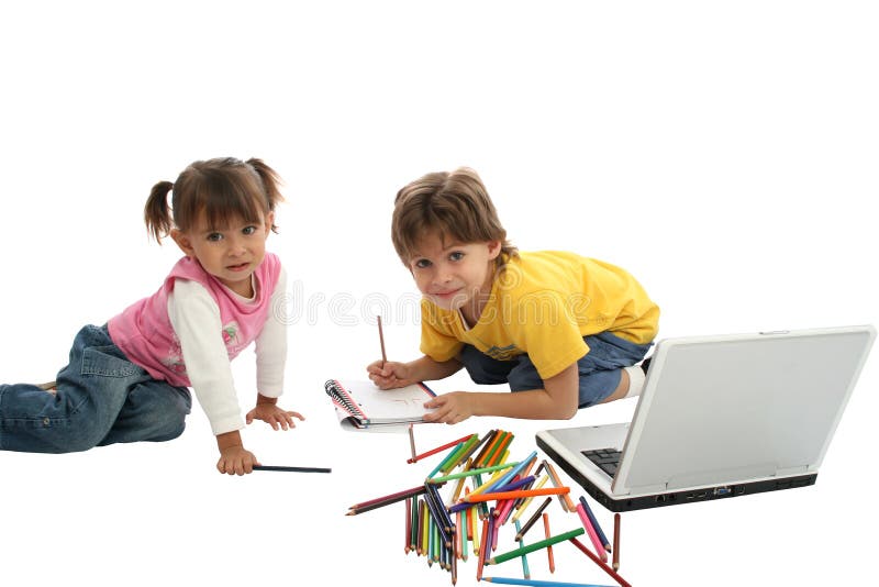 Childrens drawing together royalty free stock photos Childrens drawing together royalty free stock photos
