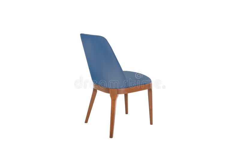 Color wooden and fabric Chair. Isolated on white, back, background, blue, business, comfortable, contemporary, cushioned, decor, design, elegance, everyday stock images Color wooden and fabric Chair. Isolated on white, back, background, blue, business, comfortable, contemporary, cushioned, decor, design, elegance, everyday stock images