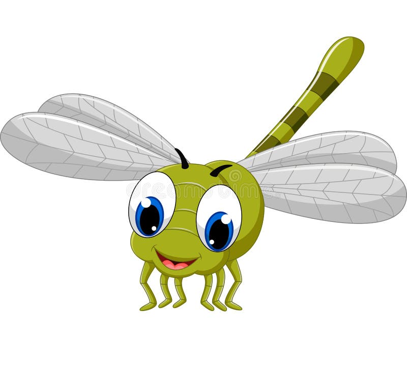 Cute dragonfly cartoon. Illustration of Cute dragonfly cartoon vector illustration