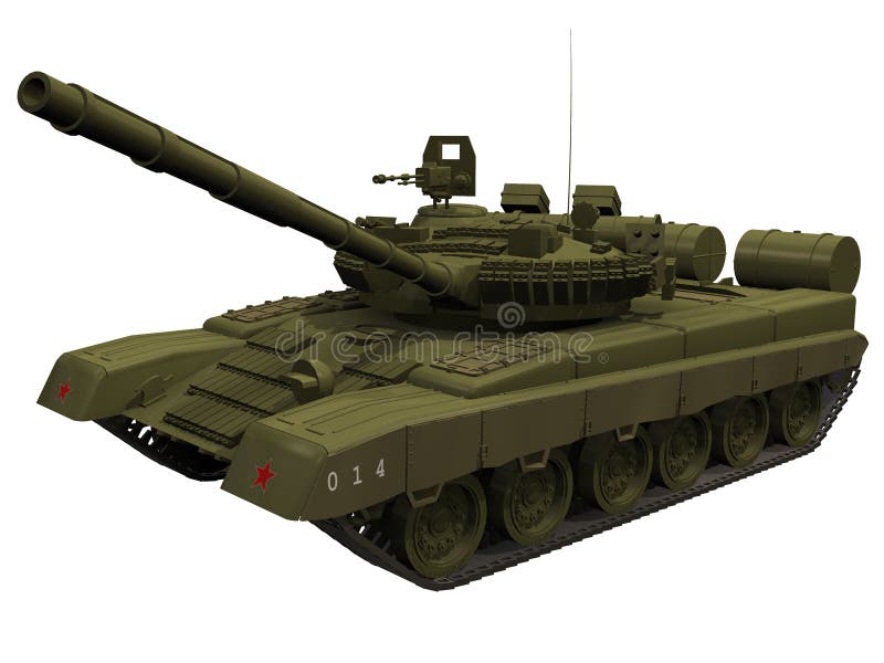 3d Rendering of a Russian T80 Tank vector illustration