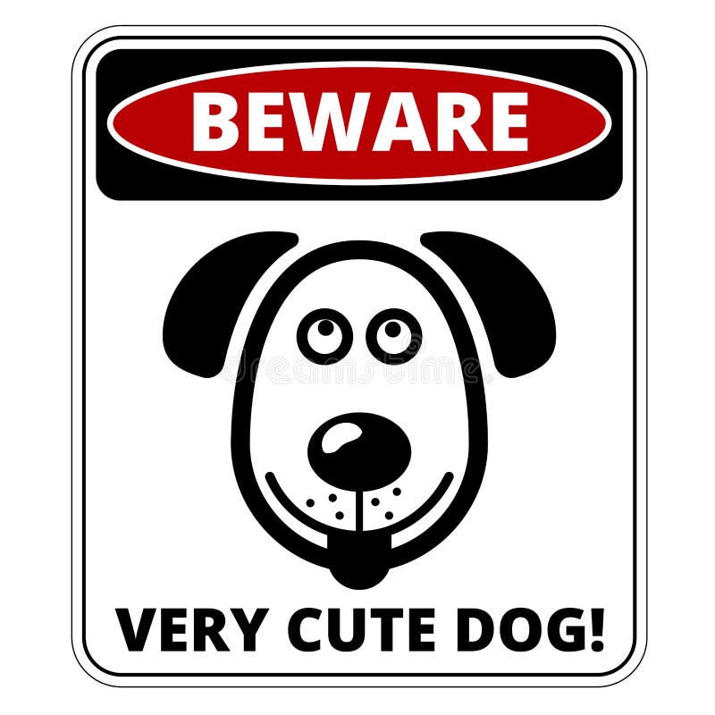 Danger. Friendly Dogs Signs Humorous Comic Labels and Plates Collection. Vector Illustration vector illustration Danger. Friendly Dogs Signs Humorous Comic Labels and Plates Collection. Vector Illustration vector illustration