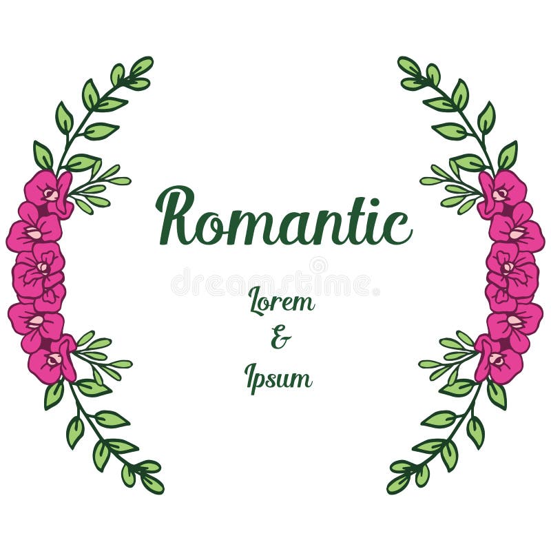 Drawing of pink flower frame vintage, for anniversary card romantic. Vector. Illustration vector illustration Drawing of pink flower frame vintage, for anniversary card romantic. Vector. Illustration vector illustration