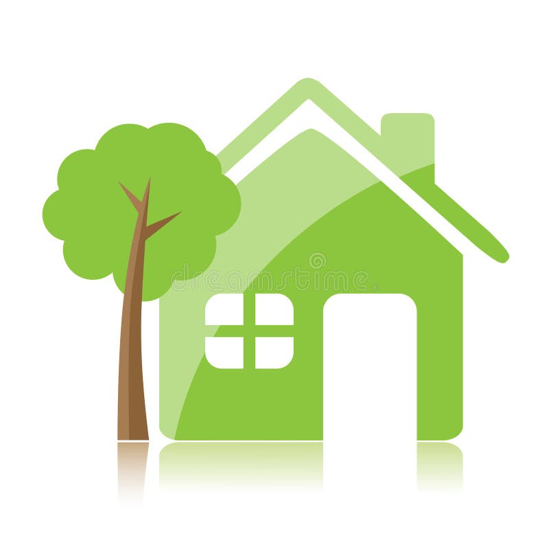 Eco home icon vector illustration