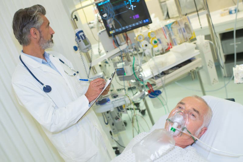 In the emergency room. Worker royalty free stock image In the emergency room. Worker royalty free stock image