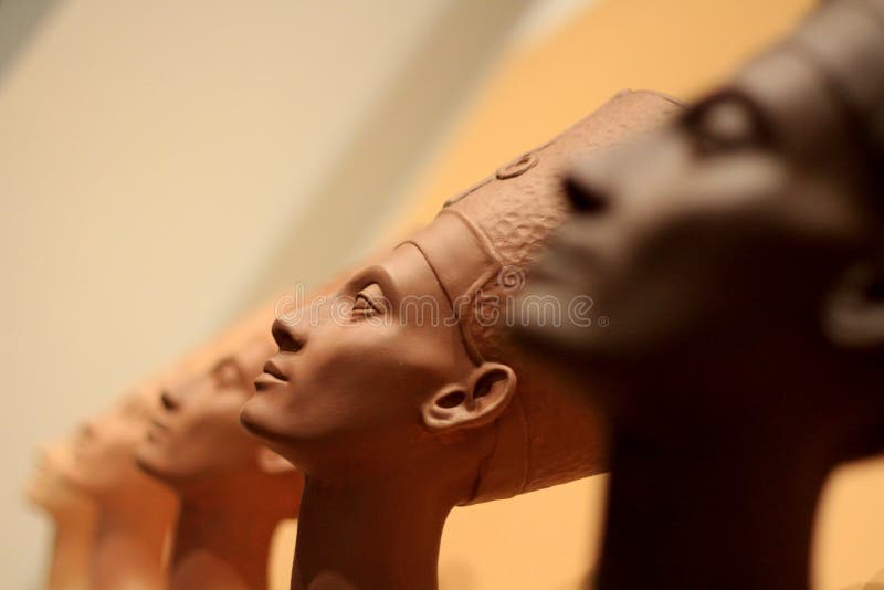 Famous bust of Queen Nefertiti royalty free stock photo