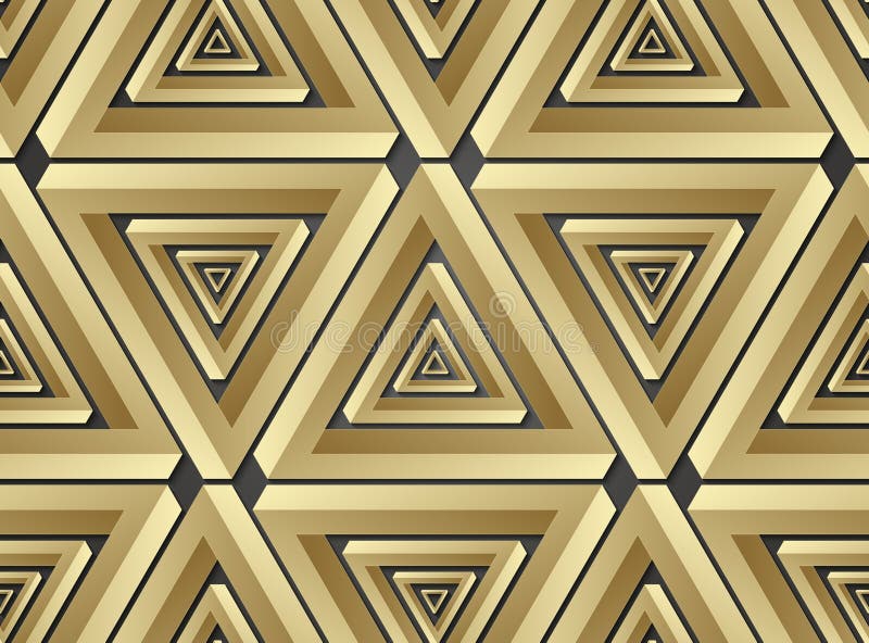 Geometric seamless pattern made of impossible shapes royalty free illustration