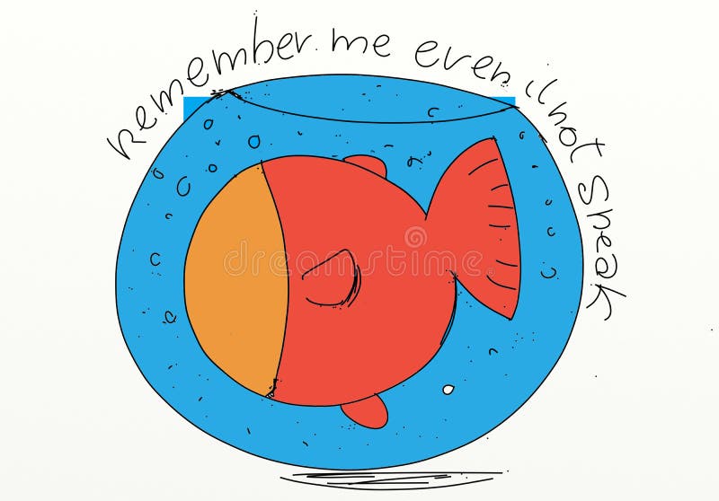 Goldfish in a bocia Colorful drawings in pop art style. Colorful drawings in pop art style stock illustration