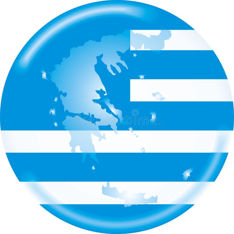 Greece map and flag vector illustration