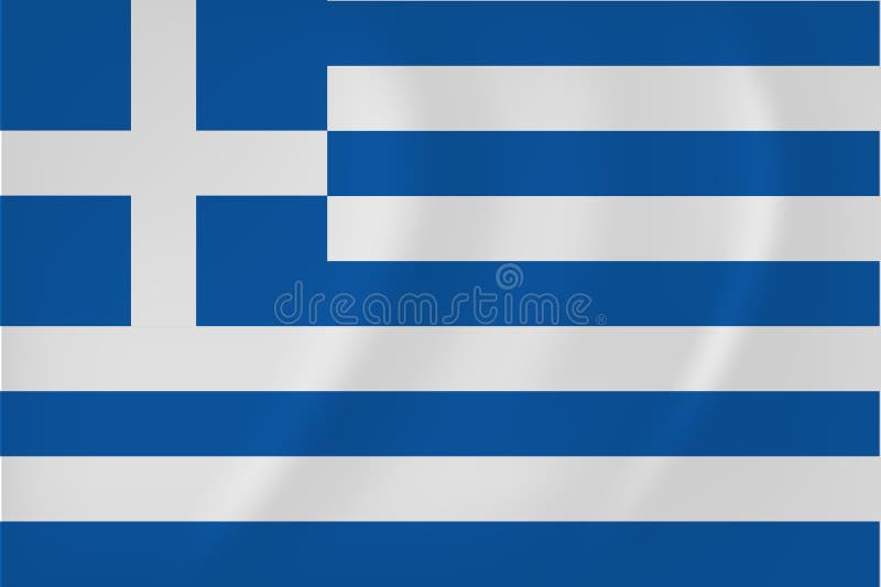 Greece waving flag vector illustration