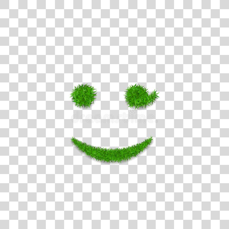 Green grass wink smile 3D. Smiley grassy emoticon icon Isolated white transparent background. Happy smiling sign. Symbol. Ecology, eco lawn, safe nature, happy vector illustration