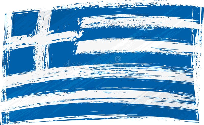 Grunge Greece flag stock illustration