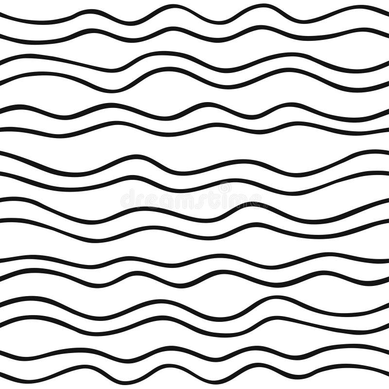 Hand drawn seamless pattern with Black and white Vector doodle lines.  Abstract pencil drawing stripes background. Artistic vector illustration