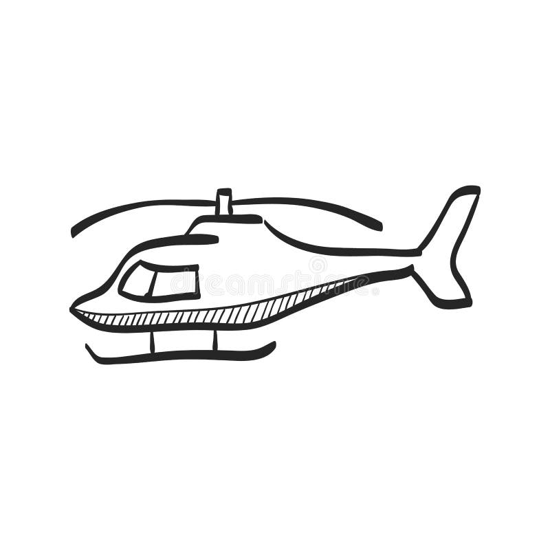 Sketch icon - Helicopter stock illustration