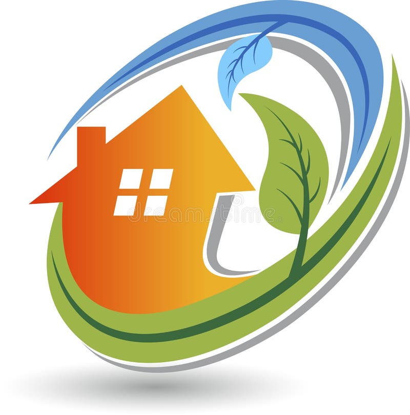 Home Eco logo stock illustration