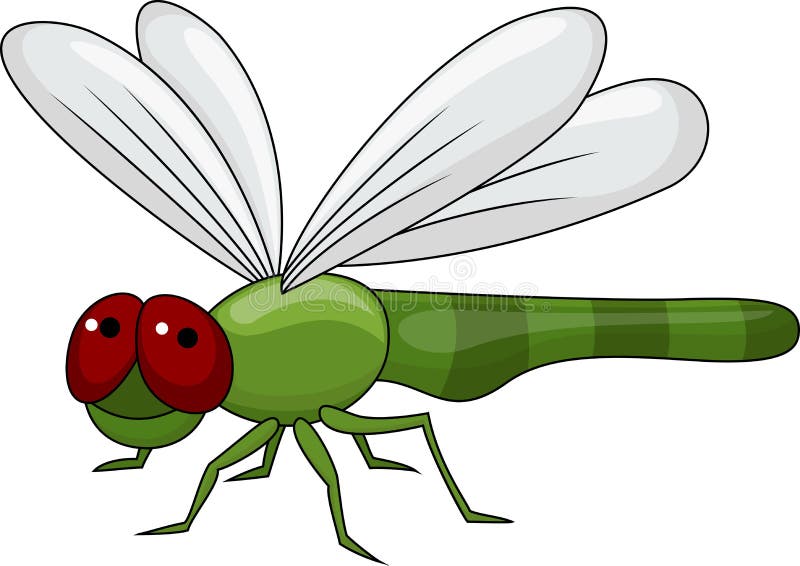 Cute dragonfly cartoon. Illustration of cute dragonfly cartoon stock illustration