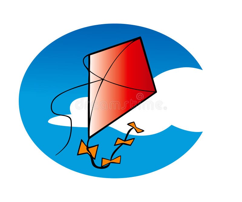 Kite flying stock illustration Kite flying stock illustration