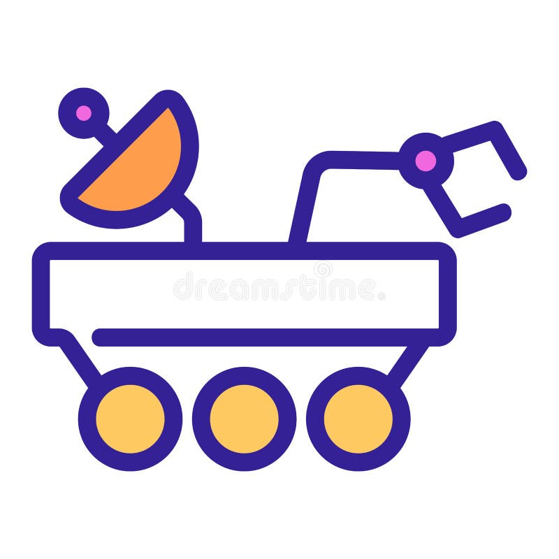 Lunar rover icon vector. Isolated contour symbol illustration vector illustration Lunar rover icon vector. Isolated contour symbol illustration vector illustration