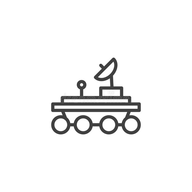 Lunar rover line icon royalty free illustration Lunar rover line icon royalty free illustration