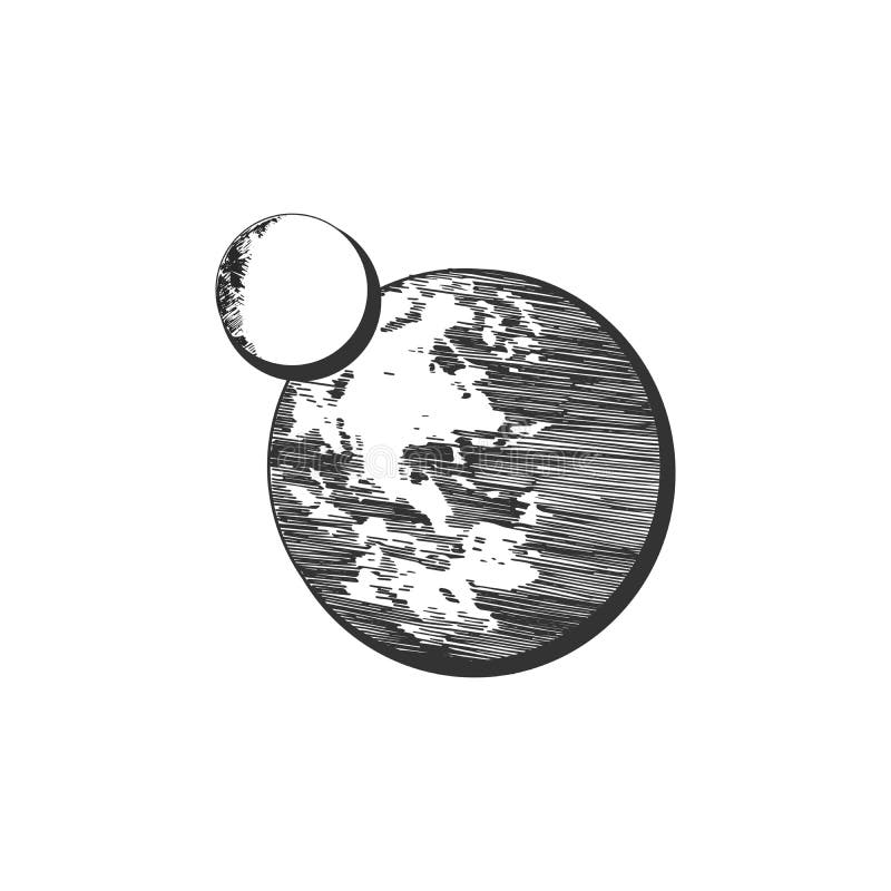 Moon and earth stock illustration Moon and earth stock illustration