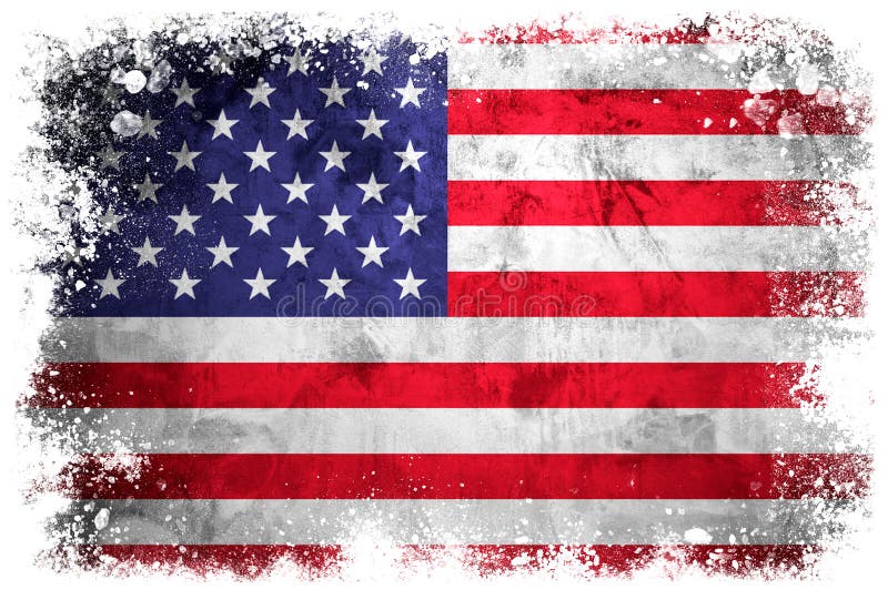 National flag of United States stock illustration