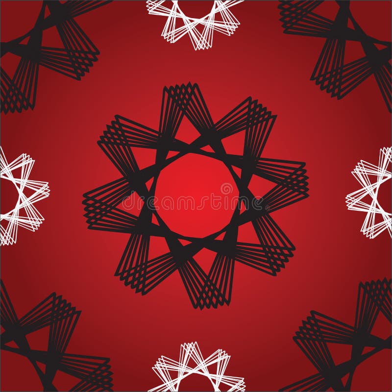 Octagon Stars Red Seamless Pattern stock illustration Octagon Stars Red Seamless Pattern stock illustration