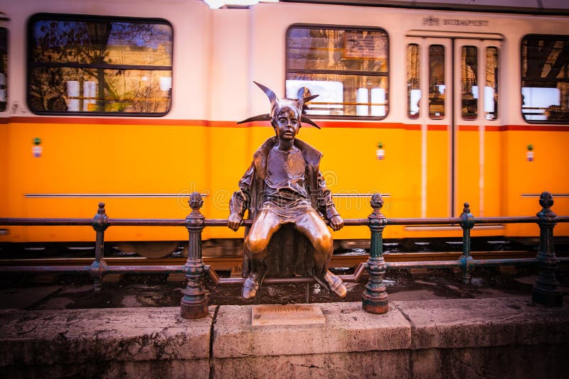 The original  statuette of the Little Princess, Budapest royalty free stock photography