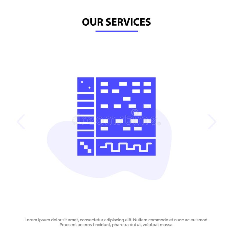 Our Services Ableton, Application, Audio, Computer, Draw Solid Glyph Icon Web card Template stock illustration Our Services Ableton, Application, Audio, Computer, Draw Solid Glyph Icon Web card Template stock illustration