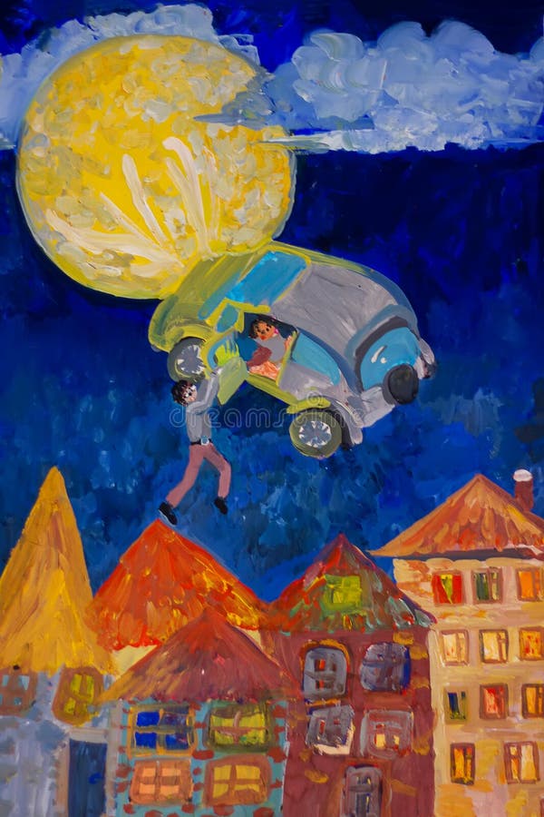 Over night city.Painted watercolor. Over night city. Painted in watercolor at midnight over the night city there are wonders stock illustration Over night city.Painted watercolor. Over night city. Painted in watercolor at midnight over the night city there are wonders stock illustration