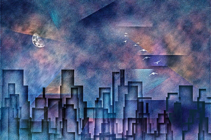 Painted City. High Resolution Illustration Painted City stock illustration Painted City. High Resolution Illustration Painted City stock illustration